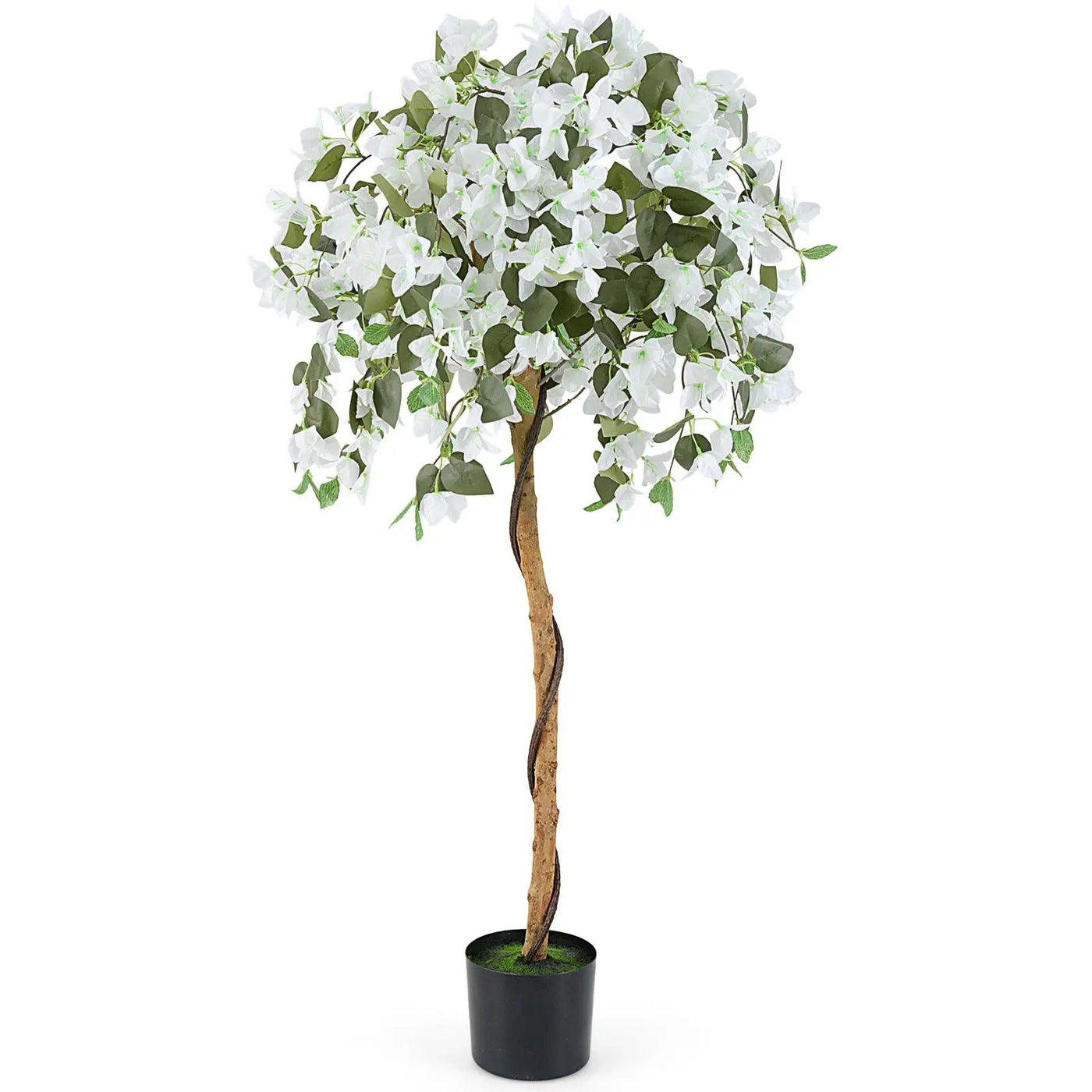4.5 Feet Artificial Azalea Tree with Cement Pot by DirectDeals