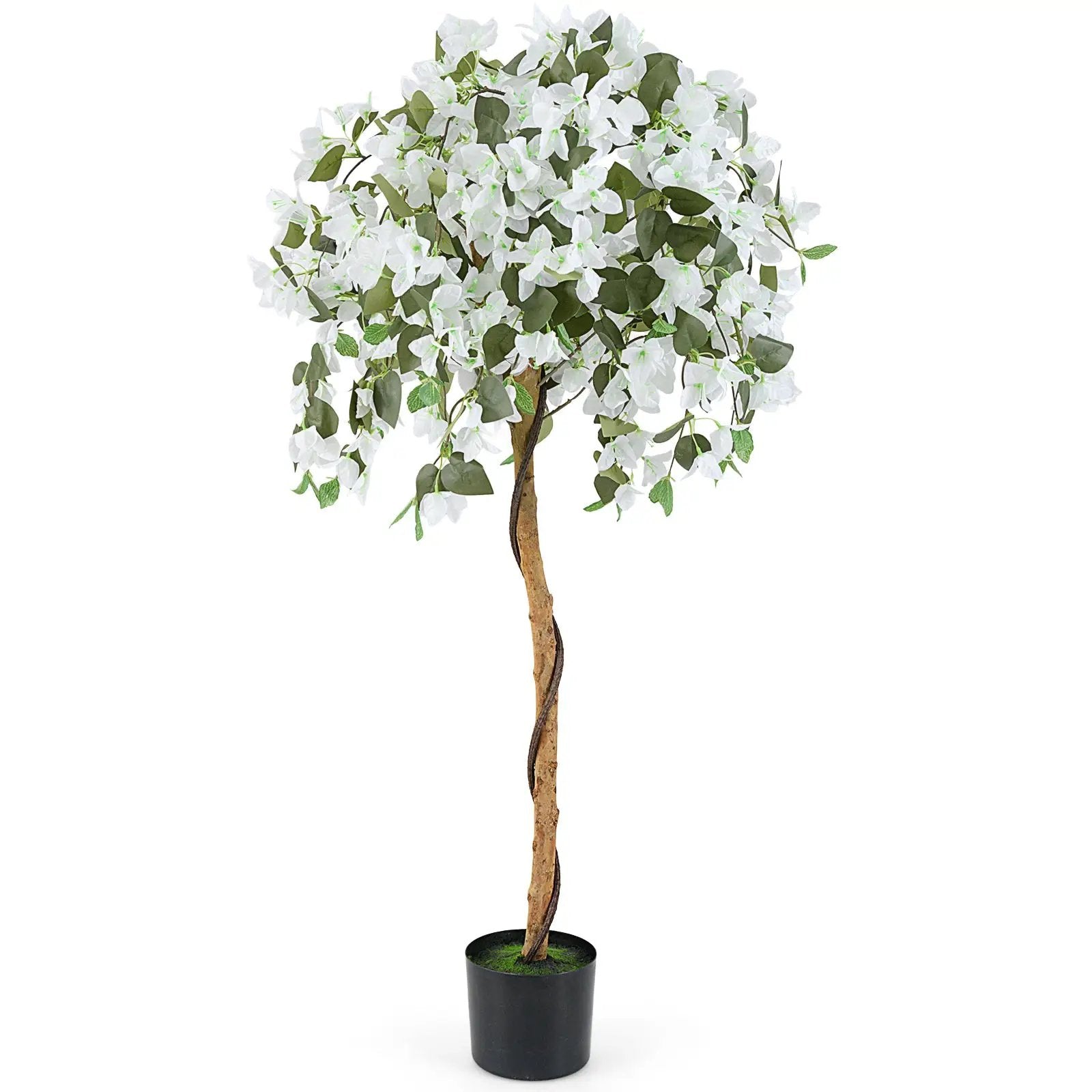 4.5 Feet Artificial Azalea Tree with Cement Pot by DirectDeals