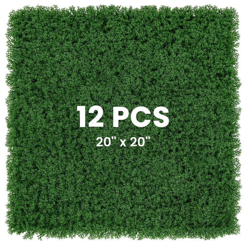 12 Pieces 20 x 20 inches Artificial Grass Wall Panels for Garden Yard Balcony by DirectDeals