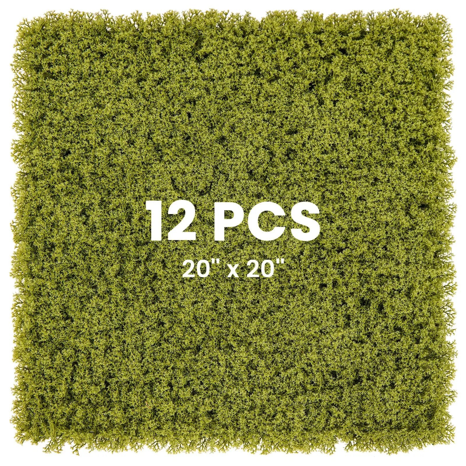 12 Pieces 20 x 20 inches Artificial Grass Wall Panels for Garden Yard Balcony by DirectDeals