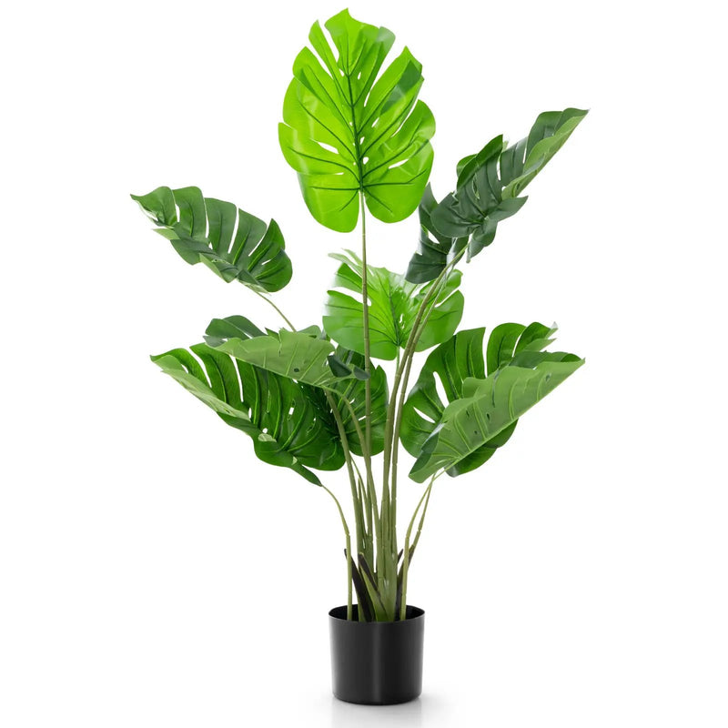 4 Feet Artificial Monstera Deliciosa Tree with 10 Leaves of Different Sizes by DirectDeals