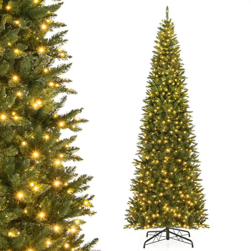 12 FT Artificial Christmas Tree with 800 Warm White LED Lights for Home Party Shopping Mall by DirectDeals