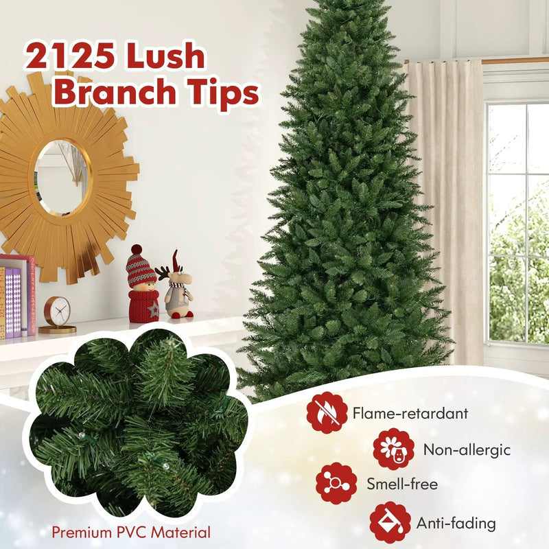12 FT Artificial Christmas Tree with 800 Warm White LED Lights for Home Party Shopping Mall by DirectDeals