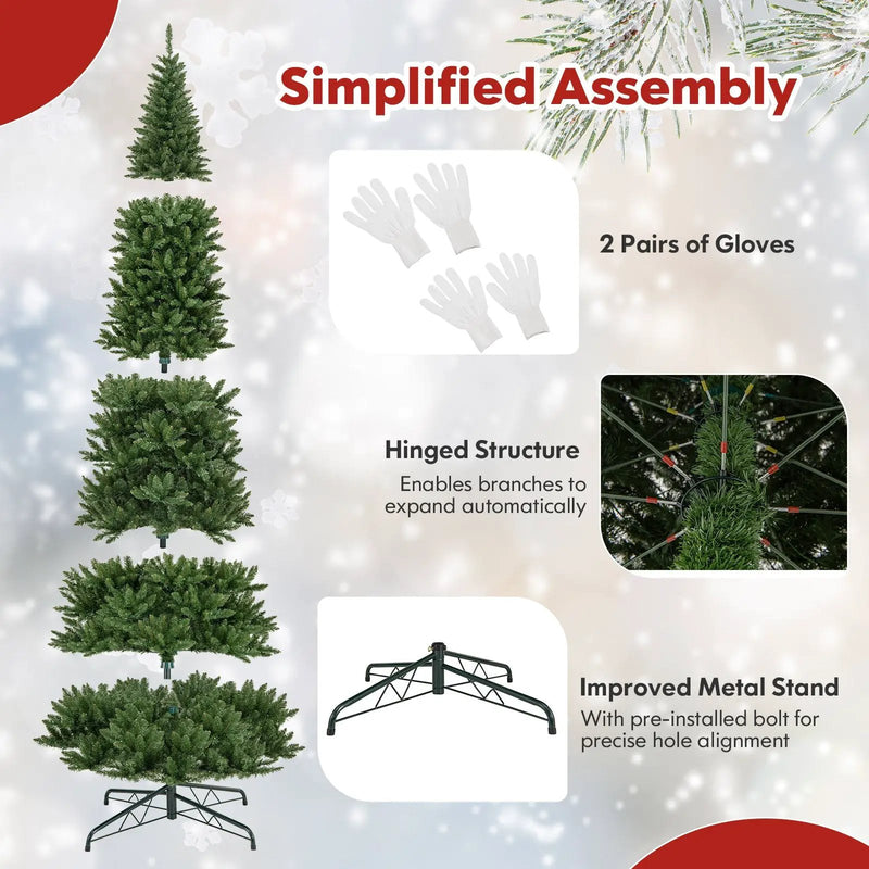 12 FT Artificial Christmas Tree with 800 Warm White LED Lights for Home Party Shopping Mall by DirectDeals