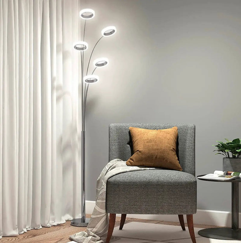 Artika Optical LED Integrated Floor Lamp Light Fixture, Chrome by Outdoor Solar Outlet