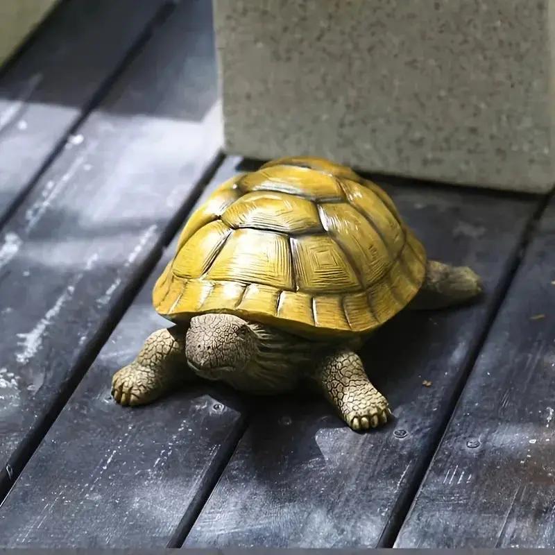 Artistic Resin Turtle Garden Statue for Outdoor Decor by House Of Avana