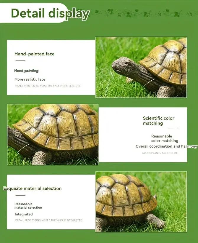 Artistic Resin Turtle Garden Statue for Outdoor Decor by House Of Avana