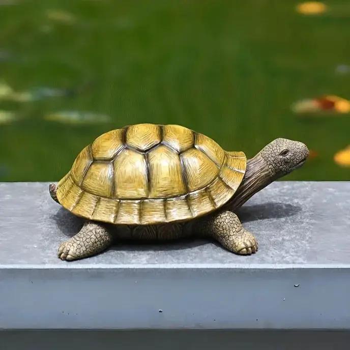 Artistic Resin Turtle Garden Statue for Outdoor Decor by House Of Avana