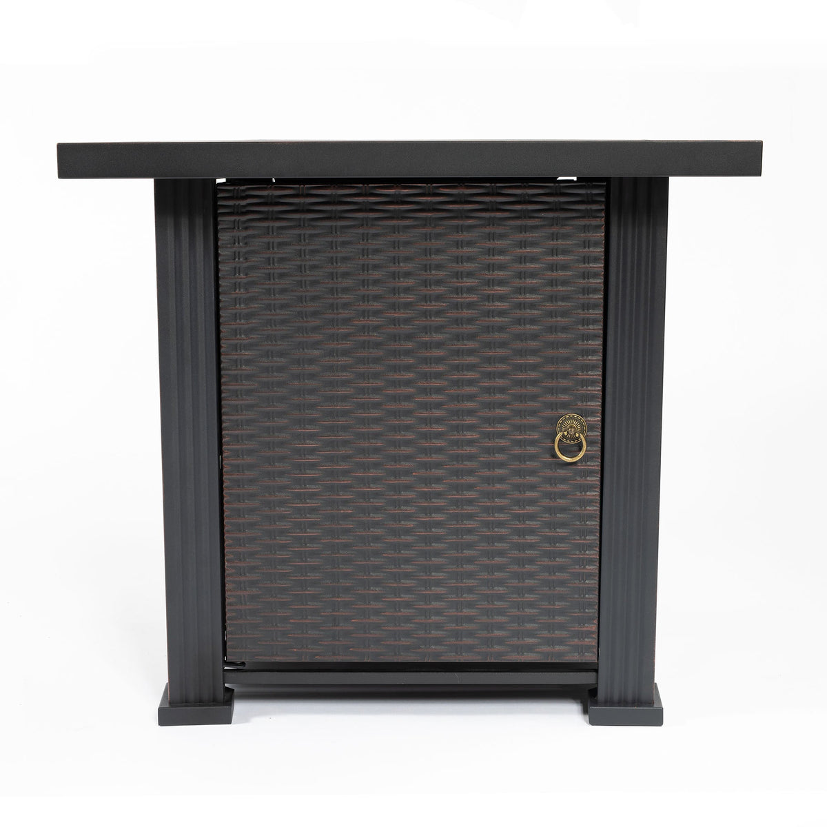 28" Propane Gas Fire Pit Table, 50000 BTU Square Steel Fire Pit, photo 6 of 13