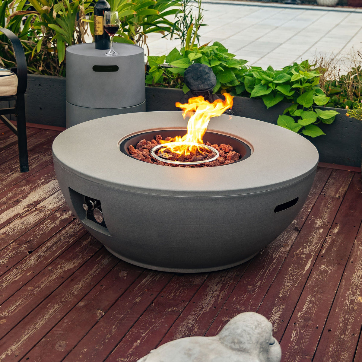 36'' Propane Gas Fire Pit Table - Grey Steel, photo 2 of 9
