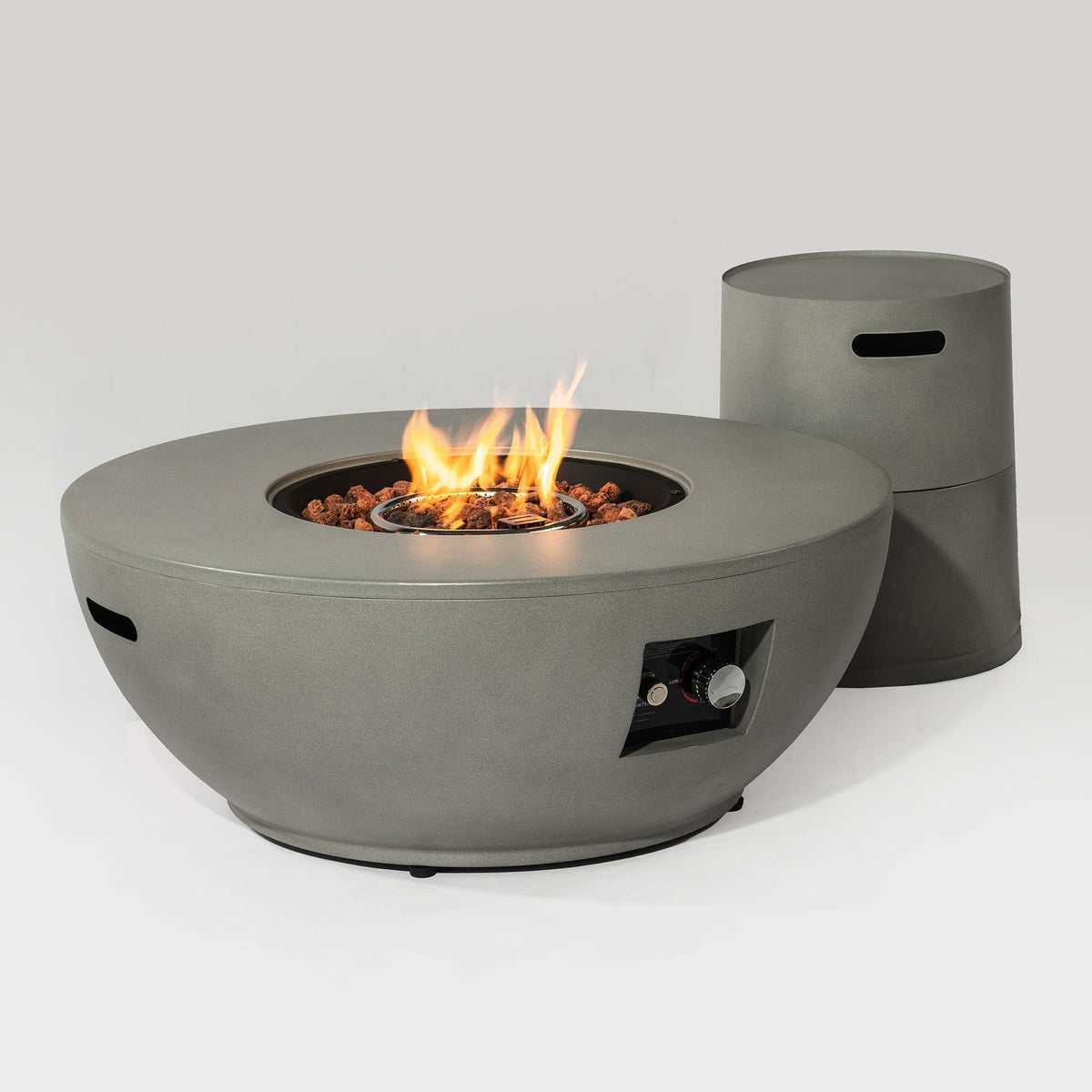 36'' Propane Gas Fire Pit Table - Grey Steel, photo 4 of 9