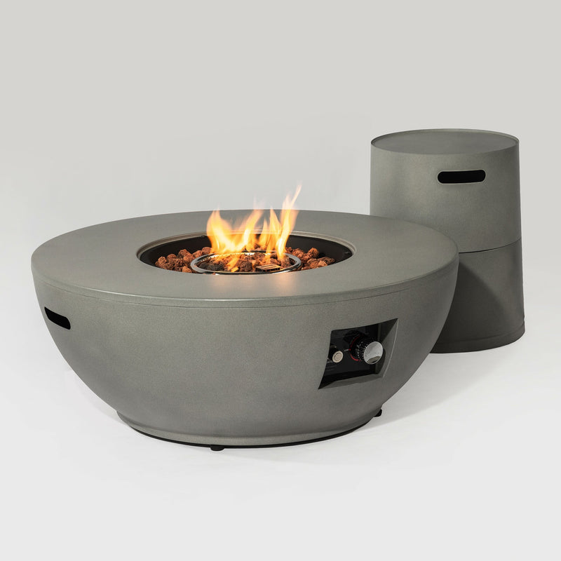 36'' Propane Gas Fire Pit Table - Grey Steel, photo 4 of 9