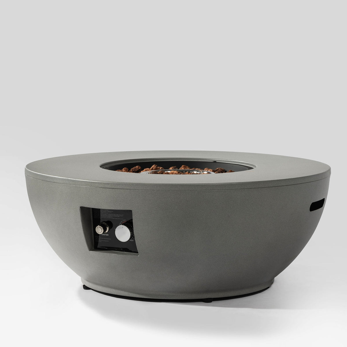 36'' Propane Gas Fire Pit Table - Grey Steel, photo 6 of 9