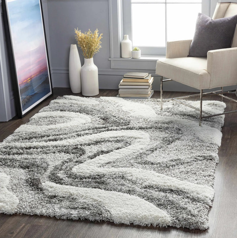 Asfordby Gray Canyon Plush Rug by Boutique Rugs