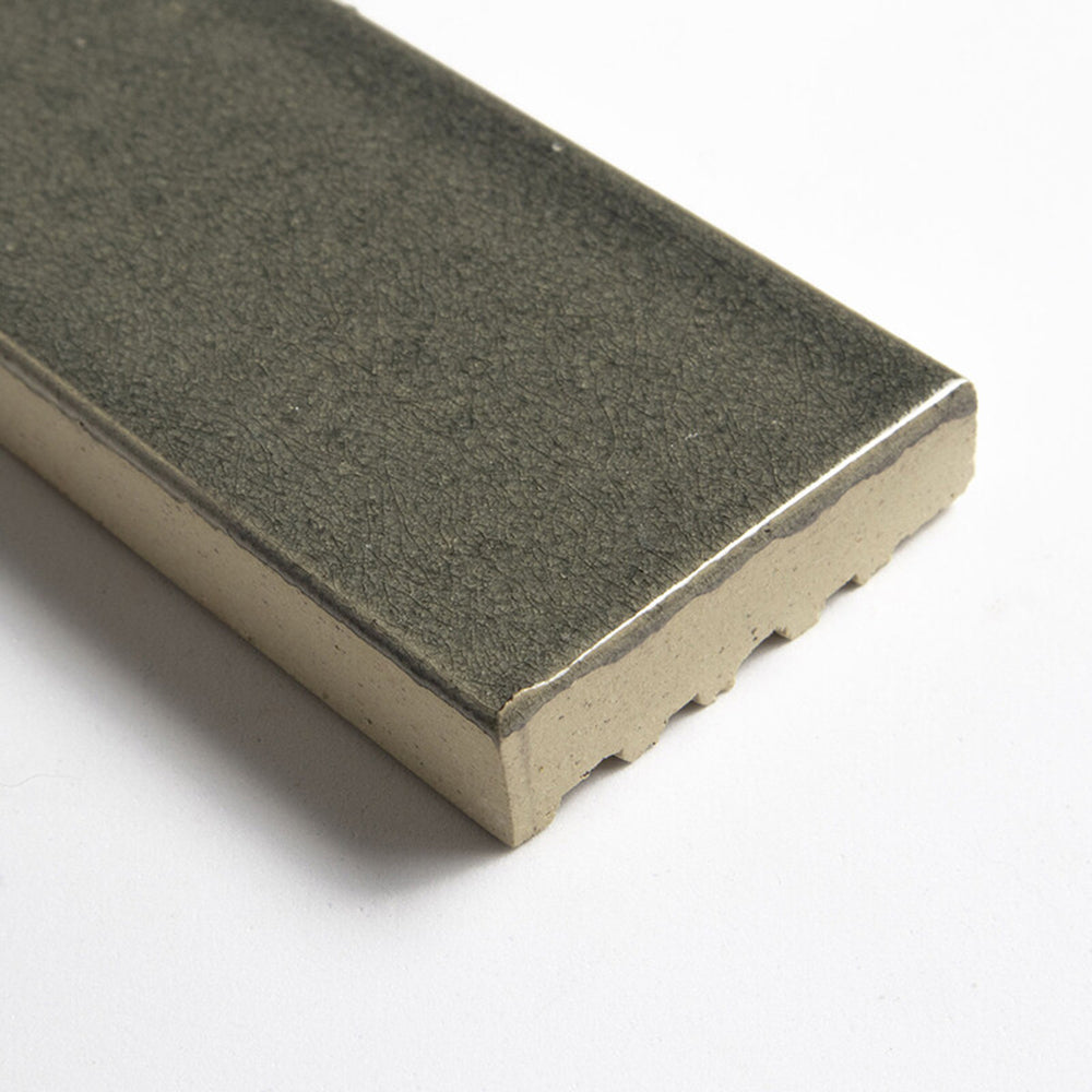 Ash Glossy Subway Glazed Terracotta Tiles 2 1/4x7 9/16 Glazed Terracotta Glossy 2x8 Tiles — 2
