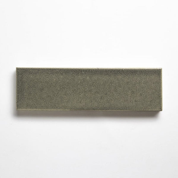 Ash Glossy Subway Glazed Terracotta Tiles 2 1/4x7 9/16