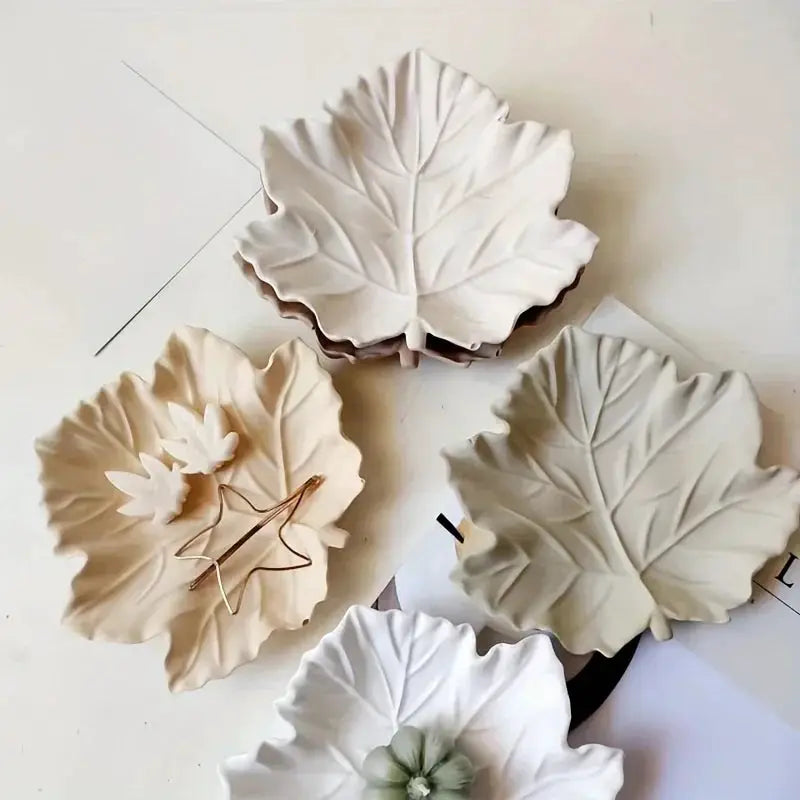 Ash Tray - Large Maple Leaf Wooden by House Of Avana