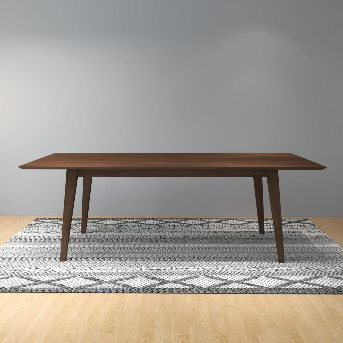 Levi Mid‑Century Solid Wood Dining Table Set, 86" Rectangular Kitchen Dining Table with 6 Pcs Leon PU Leather Dining Chairs, Modern Wood Dining Room Furniture Set for Home Kitchen, photo 10 of 10