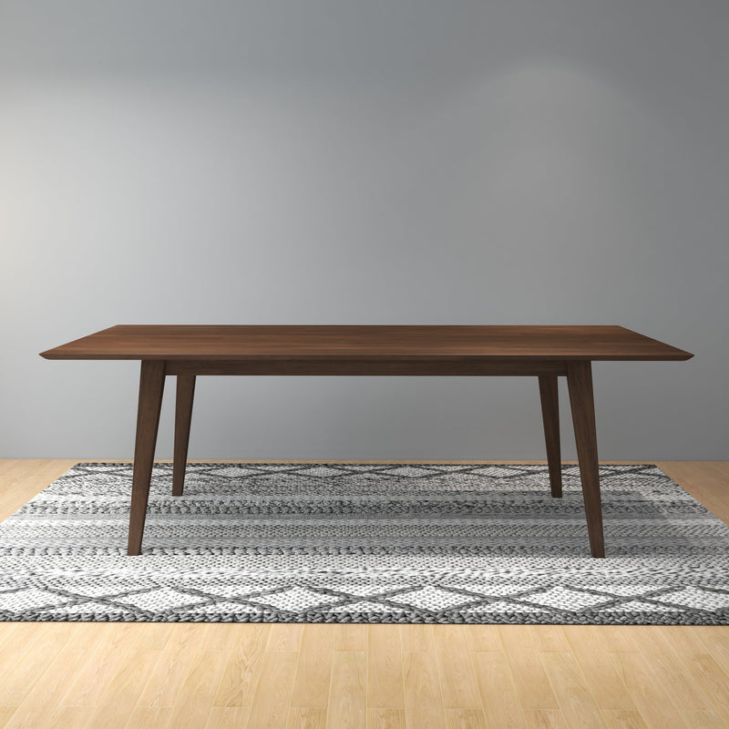 Levi Mid‑Century Solid Wood Dining Table Set, 86" Rectangular Kitchen Dining Table with 6 Pcs Leon PU Leather Dining Chairs, Modern Wood Dining Room Furniture Set for Home Kitchen, photo 10 of 10