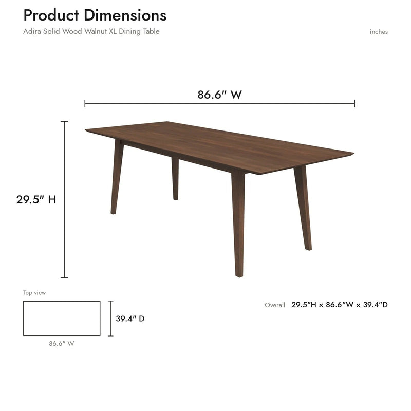 Mary Modern Style Solid Wood Rectangular Dining Kitchen Table and 4 PCS PU Leather Dining Chair, photo 3 of 7