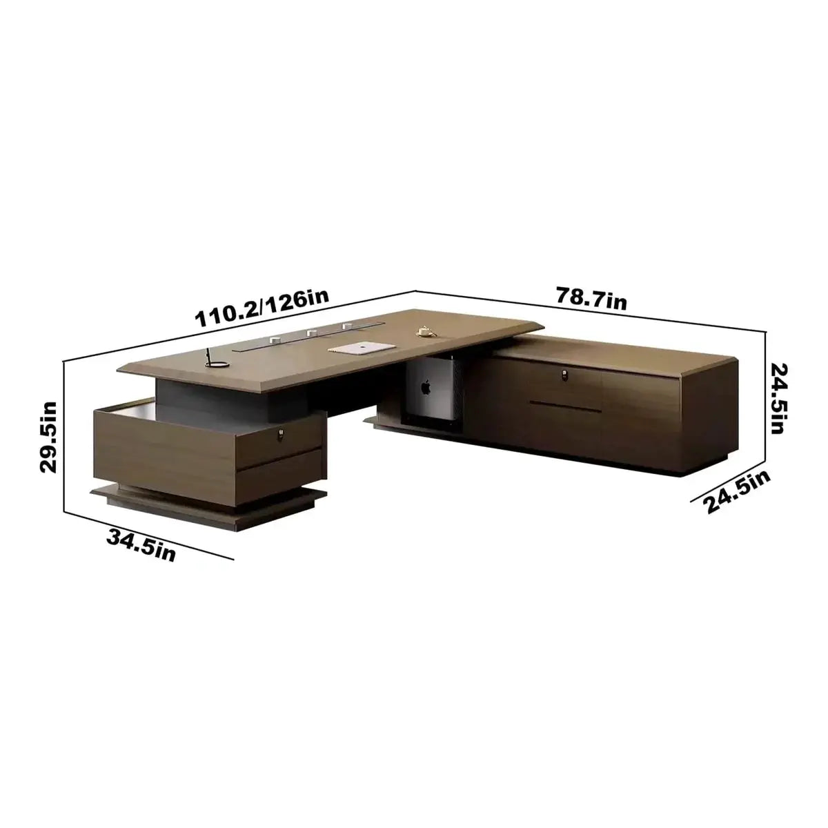 Aspen · Modern L-Shaped Executive Desk by Arc Grove