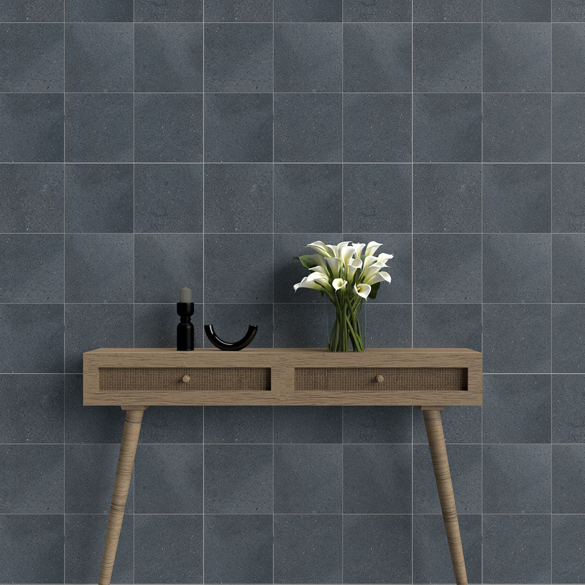 Asphalt Matte Terrazzo Tiles 8x8 Terrazzo Matte 8x8 Tiles — 2