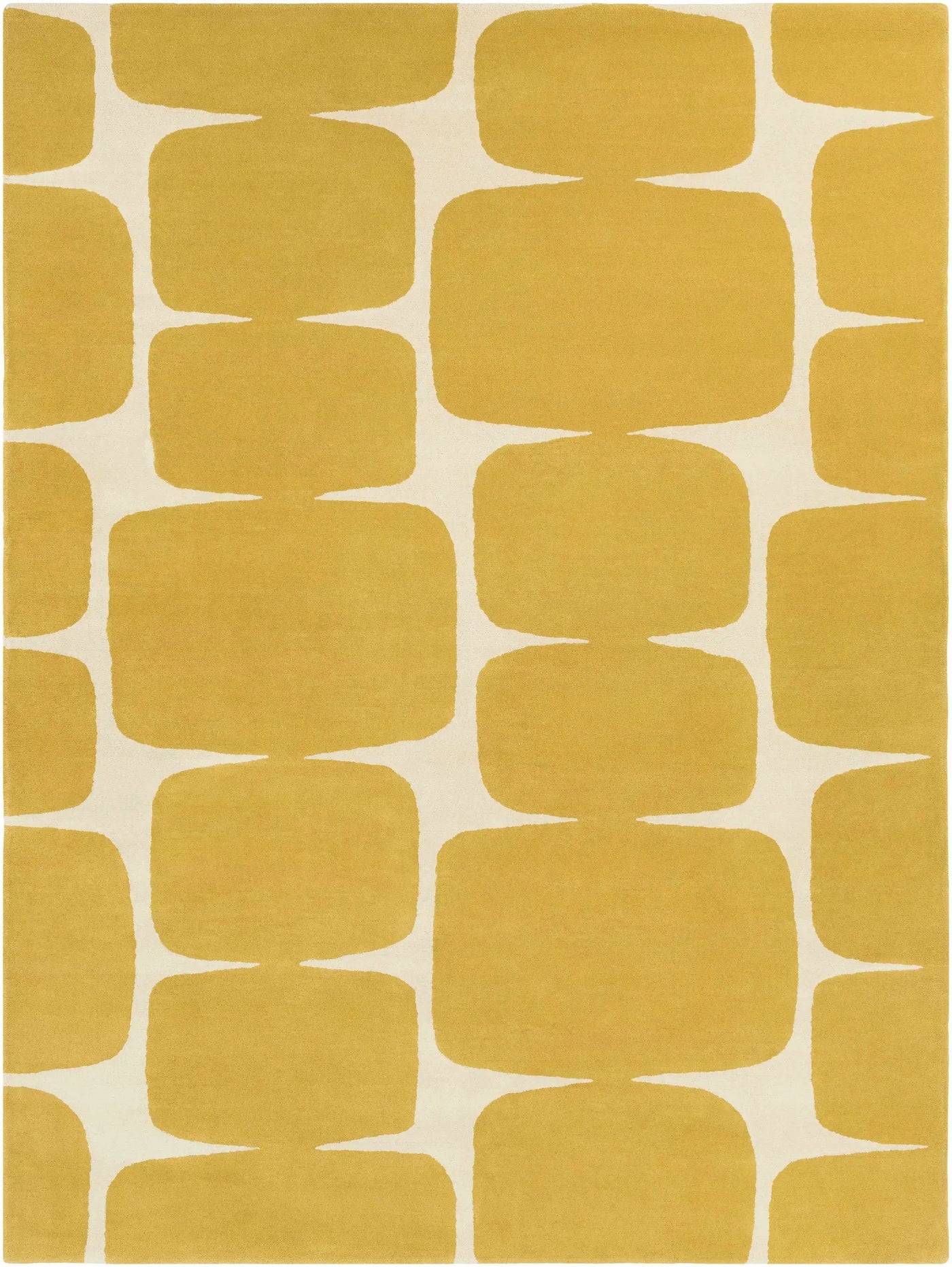 Astor Yellow Modern Wool Rug - Clearance by Boutique Rugs