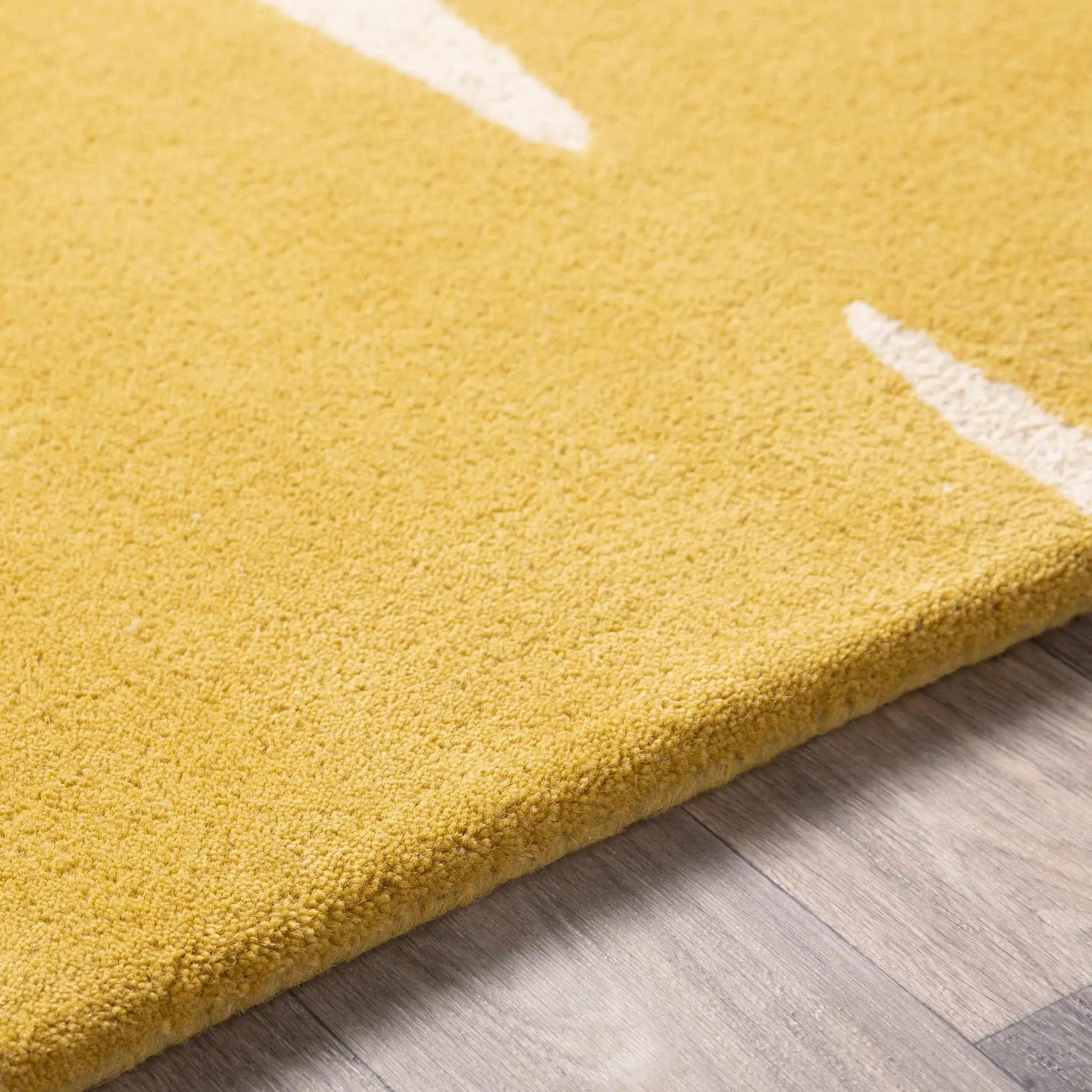 Astor Yellow Modern Wool Rug - Clearance by Boutique Rugs