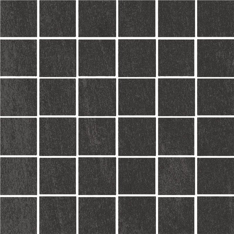 Atelier Black Honed 2x2 Porcelain Honed 12x12 Mosaics