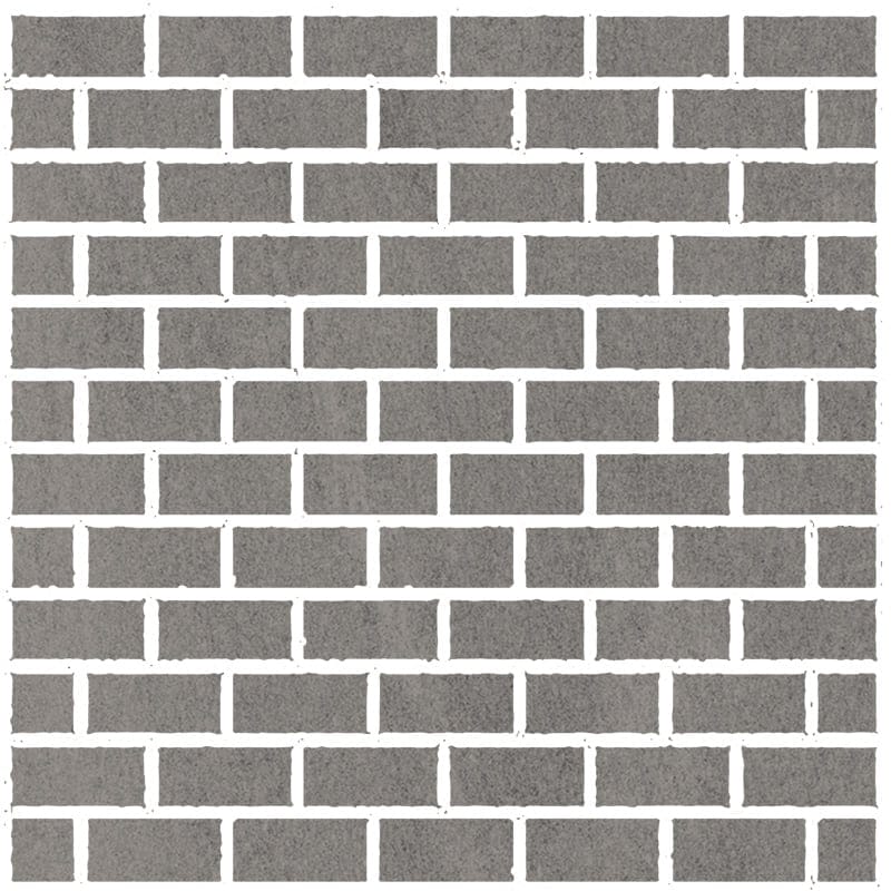 Atelier Olive Grey Honed 1x2 Brick Porcelain Honed 12x12 Mosaics