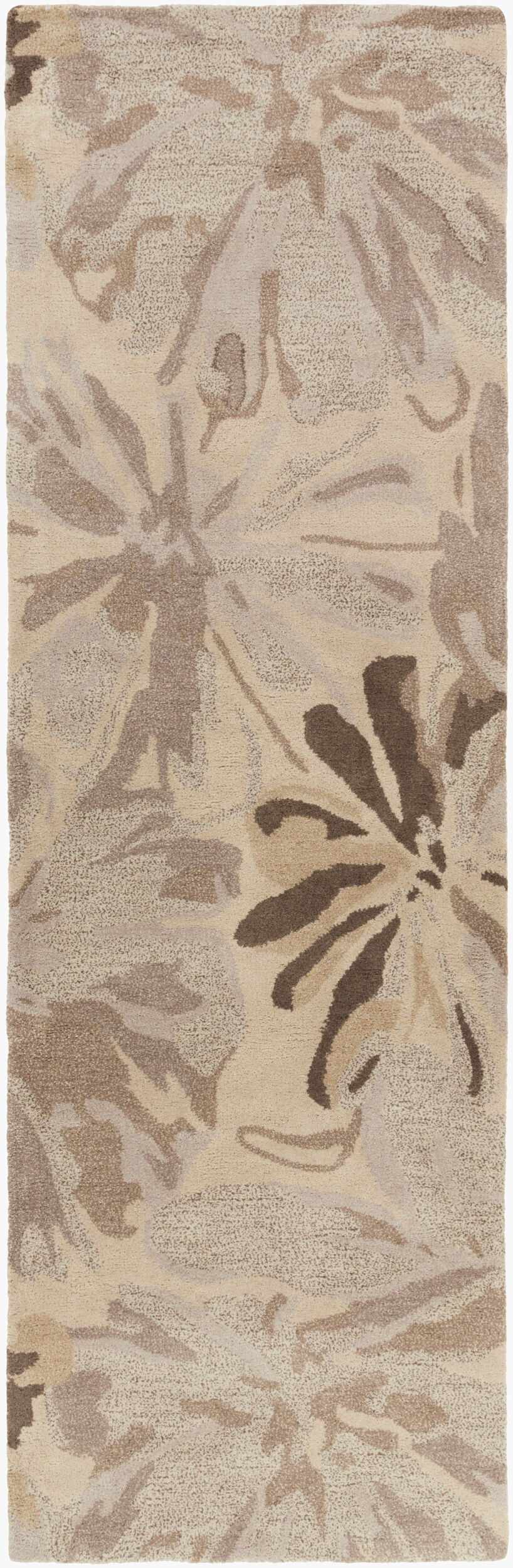 Ilfeld Athena Gray Floral Wool Rug by Boutique Rugs