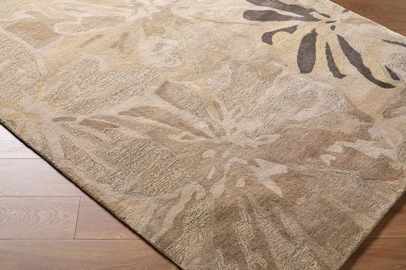 Ilfeld Athena Gray Floral Wool Rug by Boutique Rugs