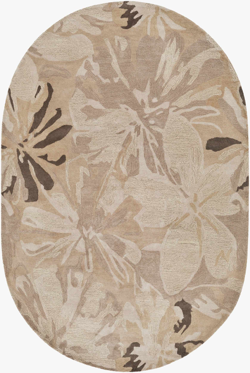 Ilfeld Athena Gray Floral Wool Rug by Boutique Rugs
