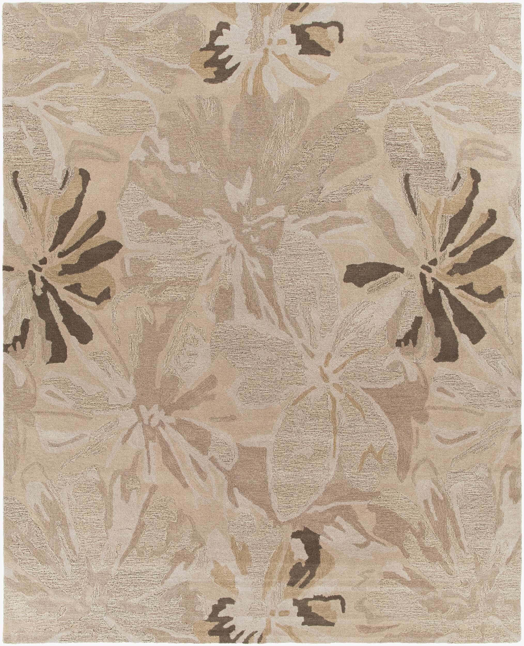 Ilfeld Athena Gray Floral Wool Rug by Boutique Rugs