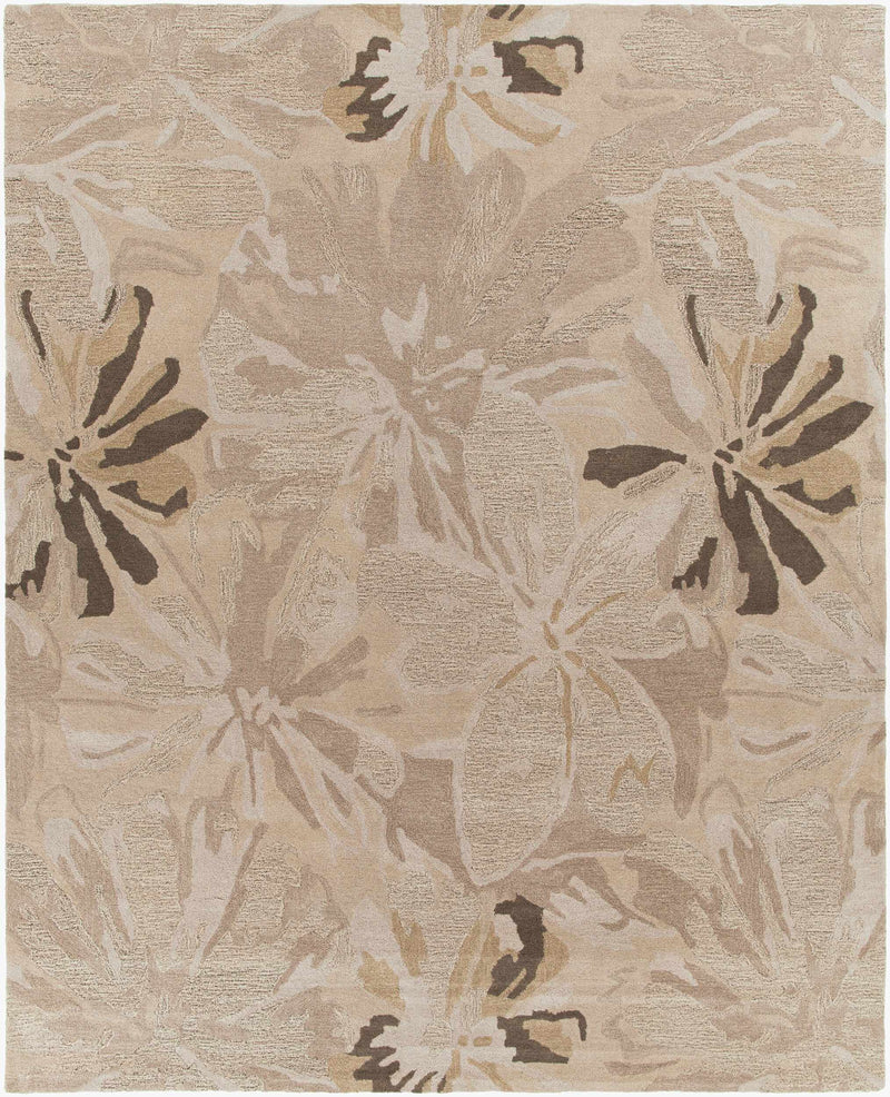 Ilfeld Athena Gray Floral Wool Rug by Boutique Rugs