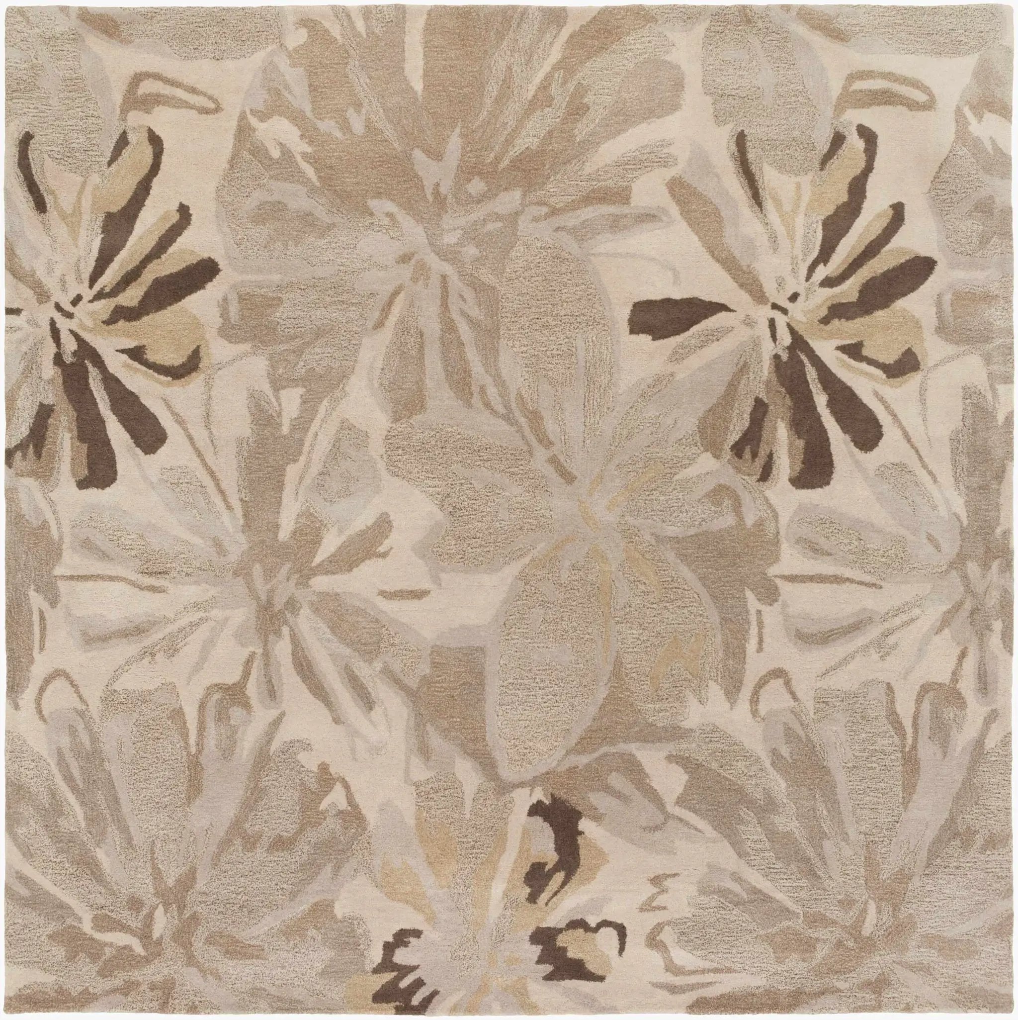 Ilfeld Athena Gray Floral Wool Rug by Boutique Rugs