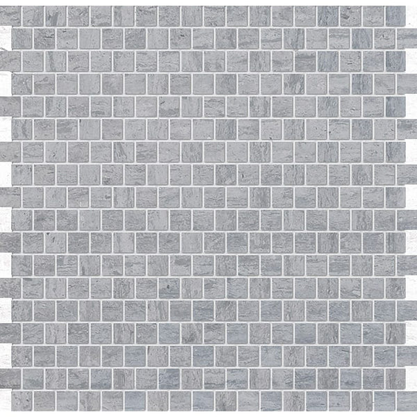 Athens Grey Dark Honed Offset 5/8x5/8 Marble Mosaics 12x12