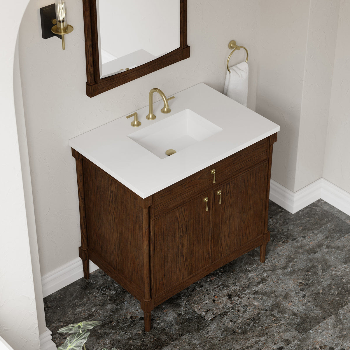James Martin Kinnsden 26" Mirror, Sable Oak, view 4