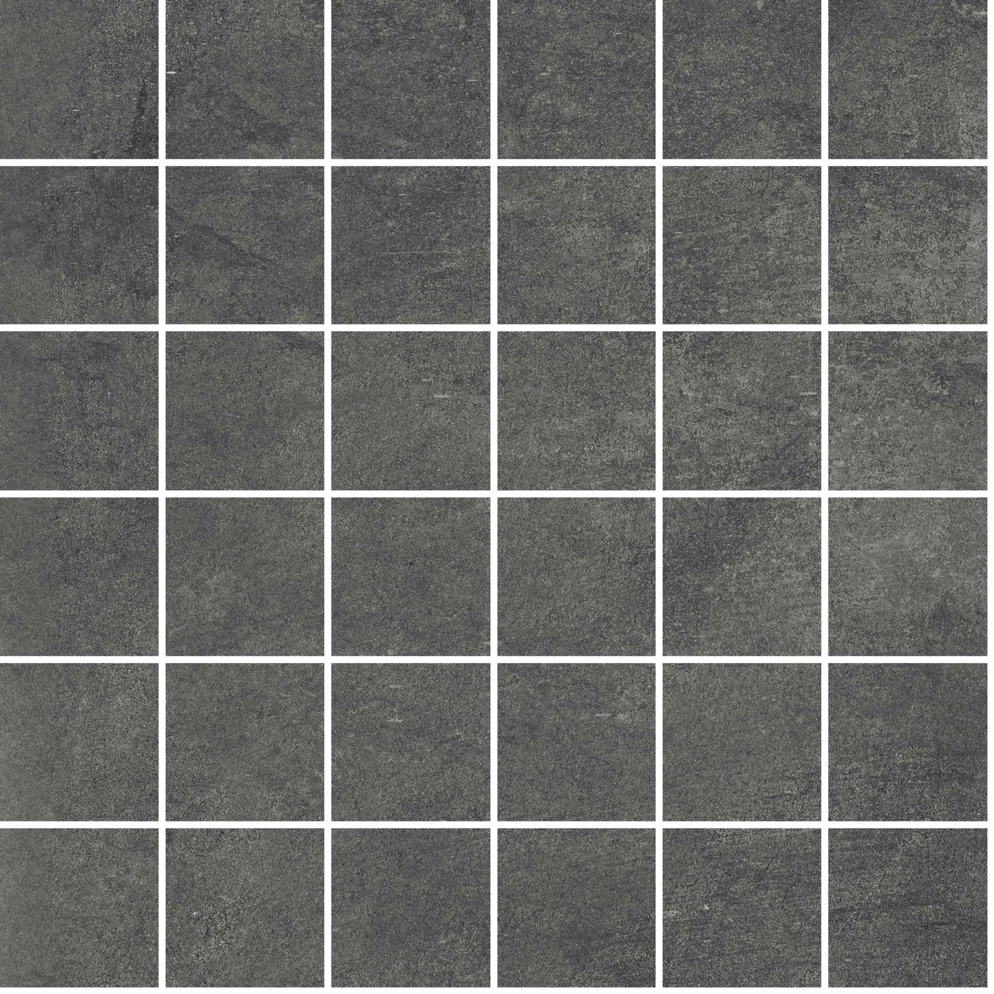 Attitude Dark Grey Mosaic A Concrete Look Porcelain Mosaics 12x12 by landmarkceramics
