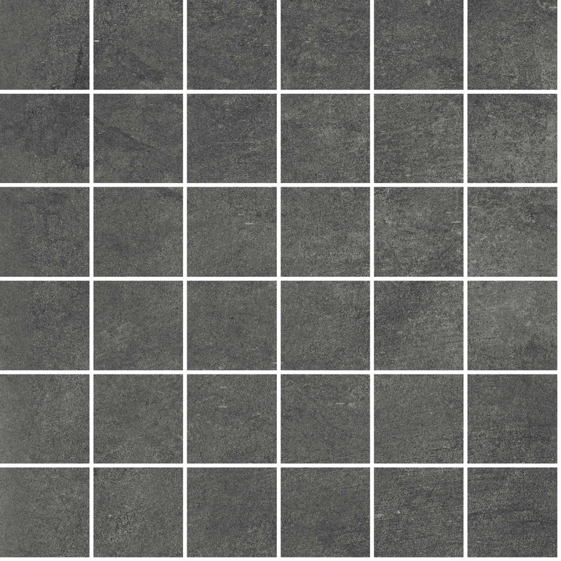 Attitude Dark Grey Mosaic A Concrete Look Porcelain Mosaics 12x12 by landmarkceramics