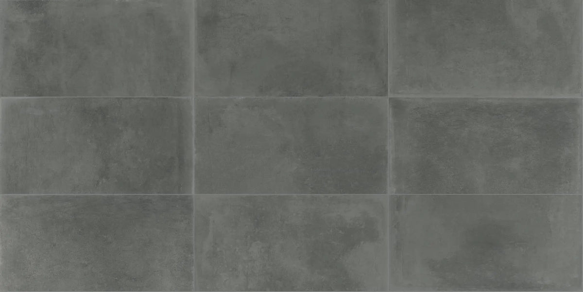 Attitude Dark Grey Concrete Look Porcelain Tiles 24x24 by landmarkceramics