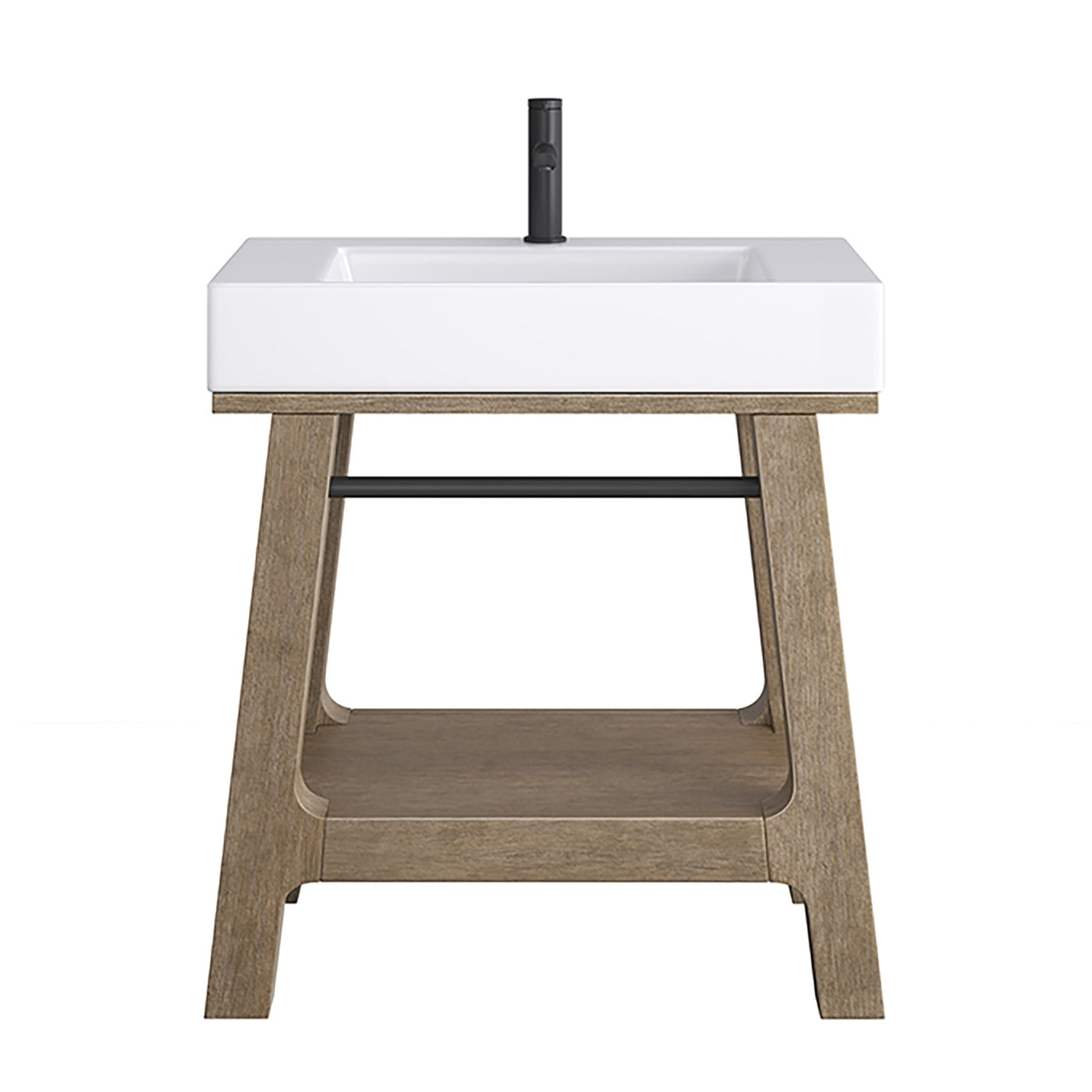 James Martin Auburn 31.5" Single Console Vanity, Weathered Timber by James Martin