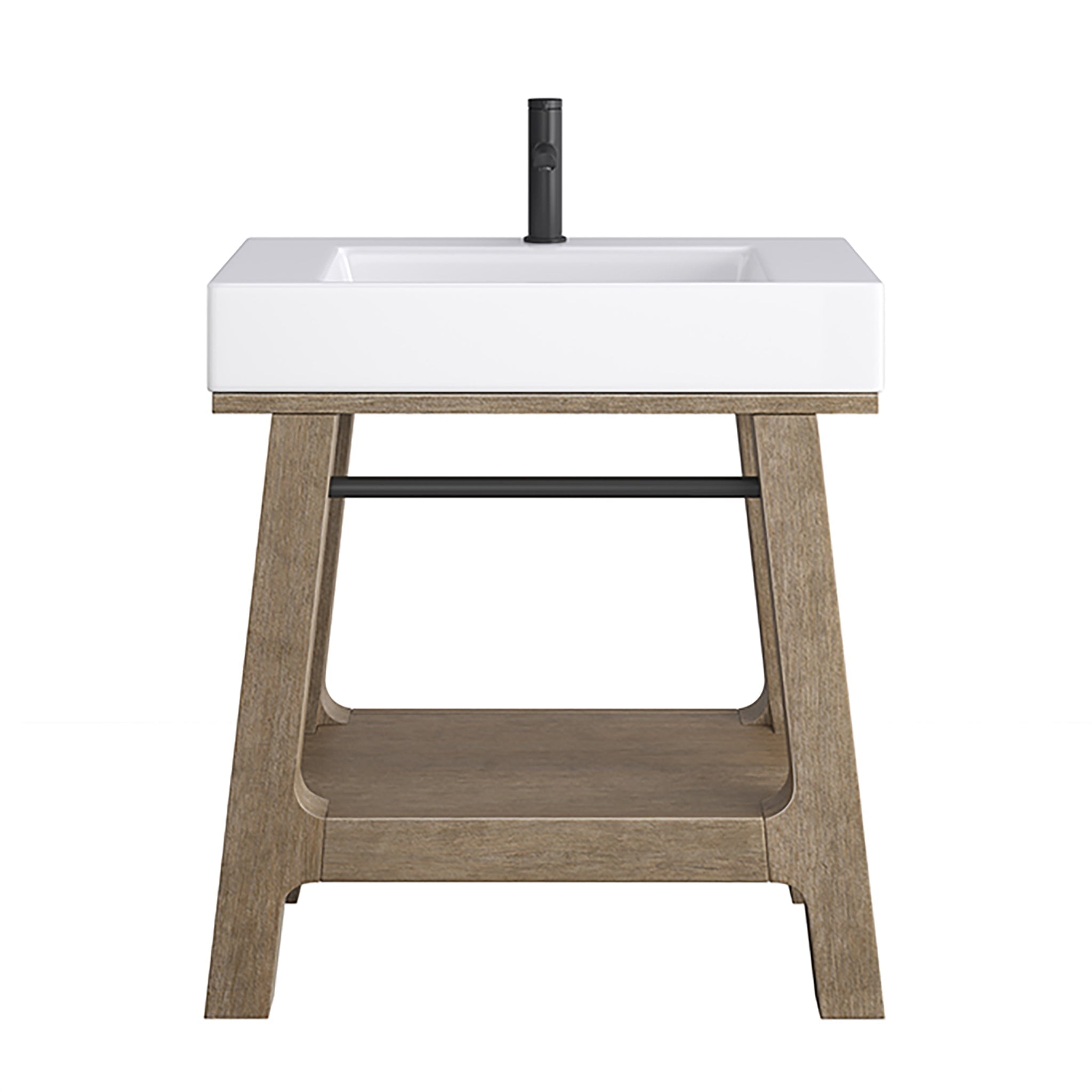 James Martin Auburn 31.5" Single Console Vanity, Weathered Timber by James Martin