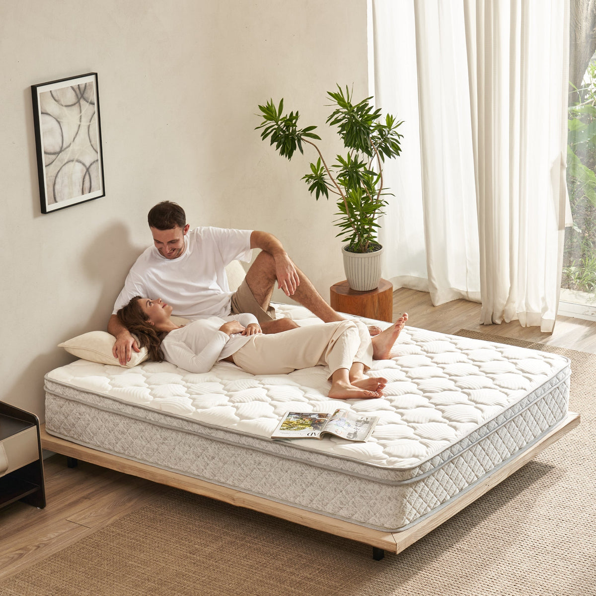 TM Home 12 Inch Hybrid Cooling Memory Foam Mattress, photo 2 of 5