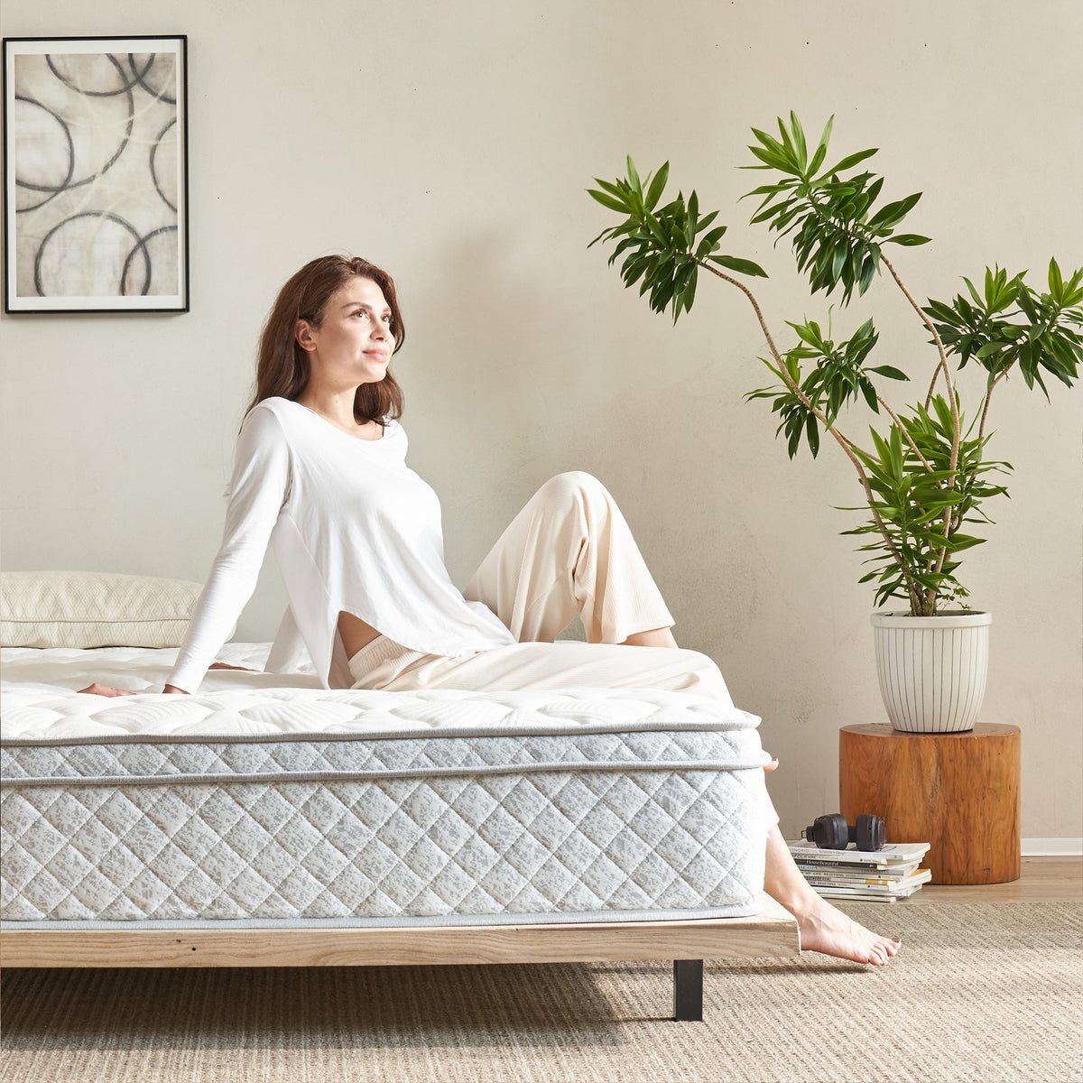 TM Home 12 Inch Hybrid Cooling Memory Foam Mattress, photo 3 of 5