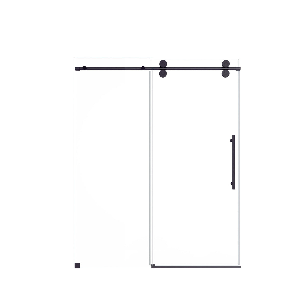 Frameless Single Sliding Shower Door With Clear Tempered Glass, photo 3 of 24