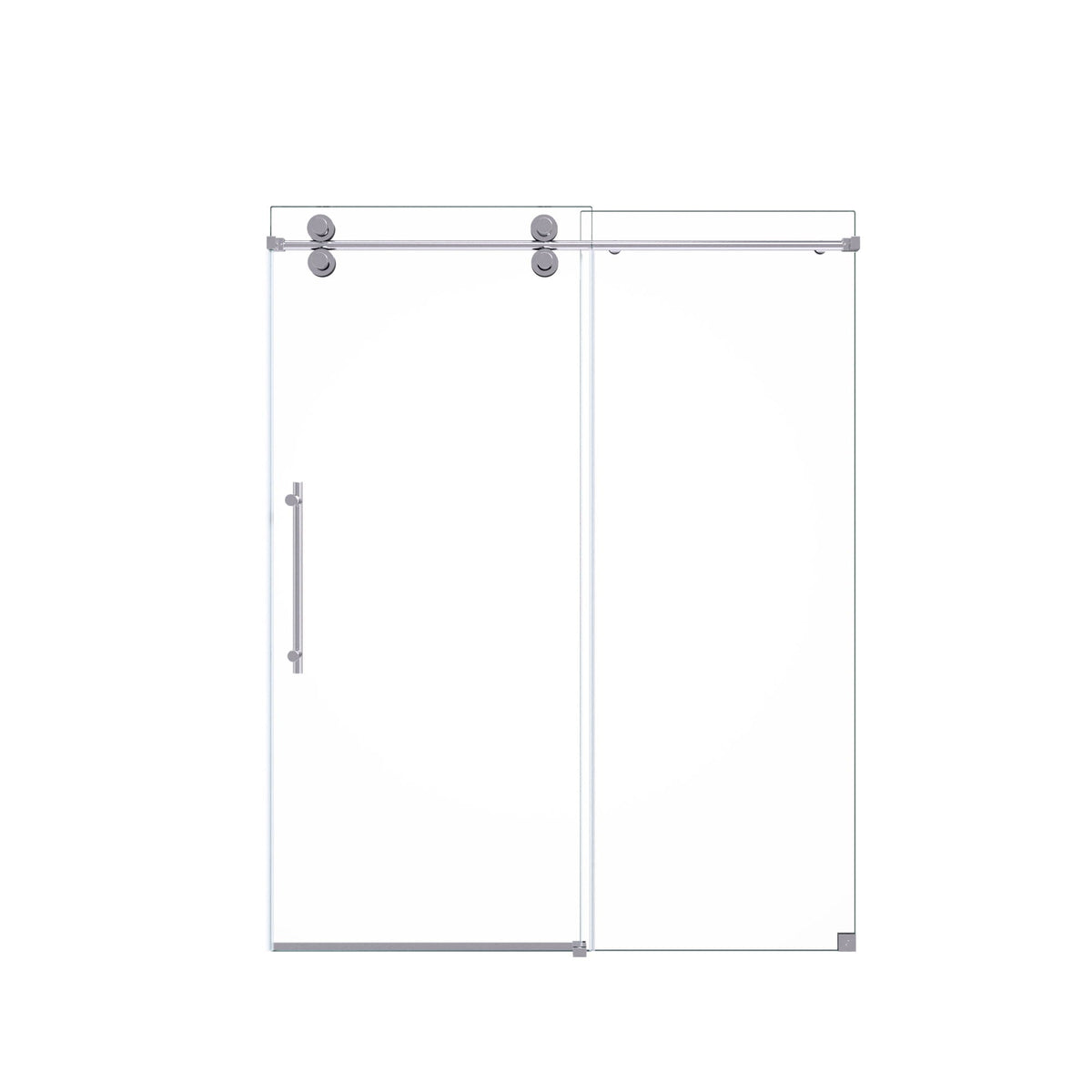 Frameless Single Sliding Shower Door With Clear Tempered Glass, photo 4 of 24