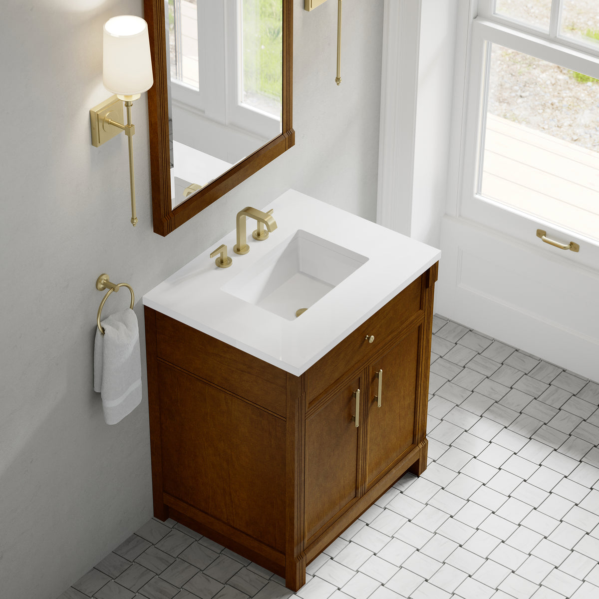 James Martin Bellshire 26" Mirror, Honey Oak, view 4