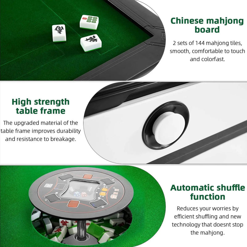Automatic Foldable Chinese Mahjong Table Set With Two 144 Tile Sets (SAK31957) by SAKSBY WHOLESALE