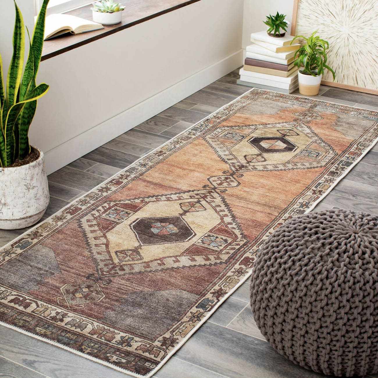 Medinah Washable Runner Rug by Boutique Rugs
